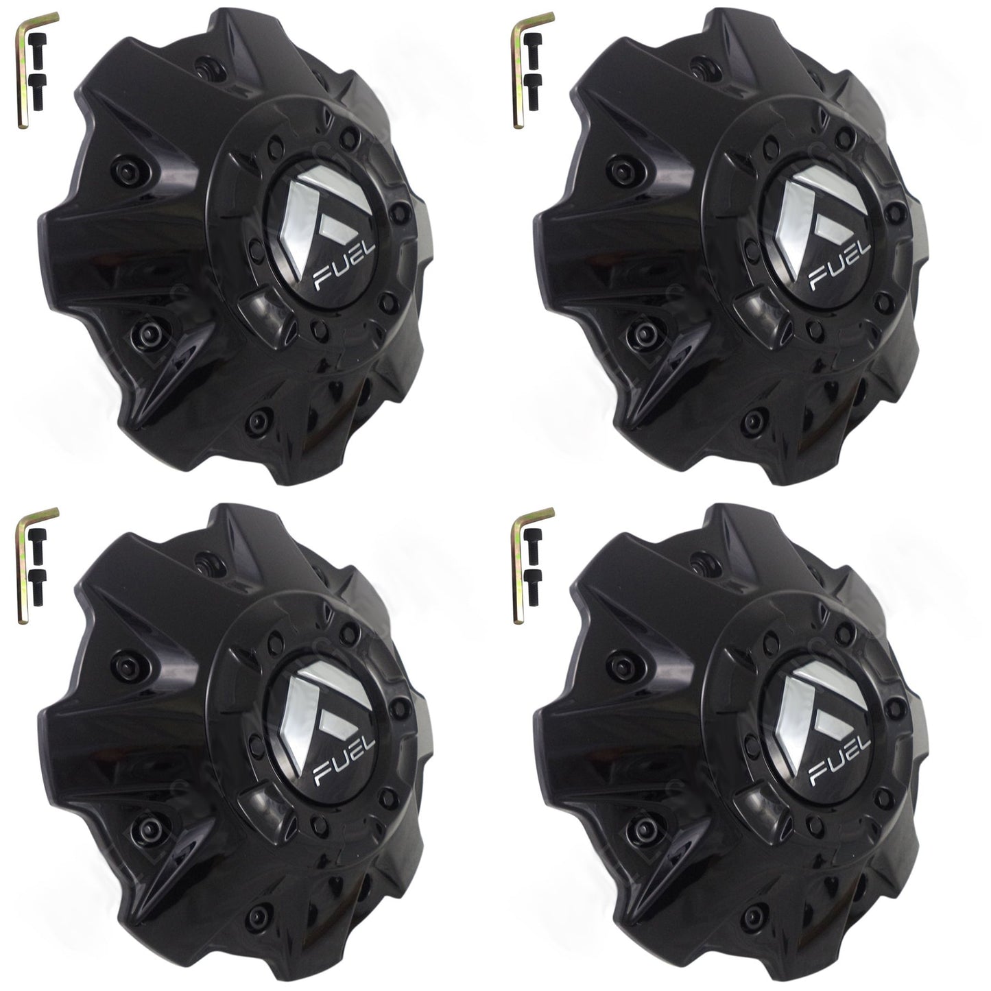 Fuel Offroad Wheels Gloss Black Custom Center Cap Caps # 1001-81GBR (4 CAP) NEW!
