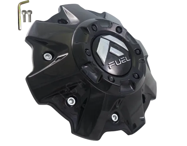 Front view of Fuel 1001-81GB gloss black wheel center cap