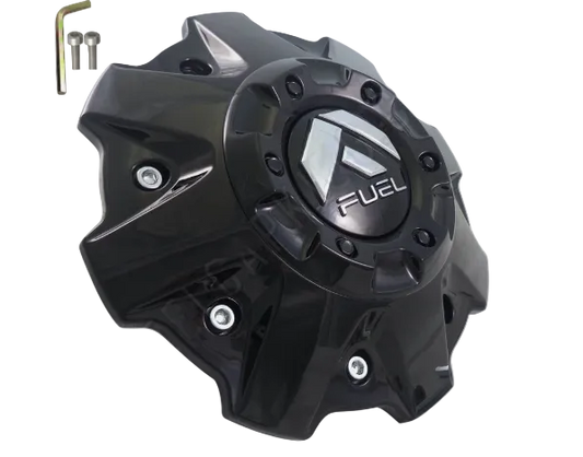Front view of Fuel 1001-81GB gloss black wheel center cap