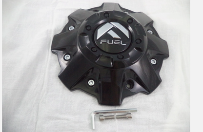 Fuel Wheels Gloss Black Center Cap # 1001-81GB (1 CAPS) NEW + BOLTS