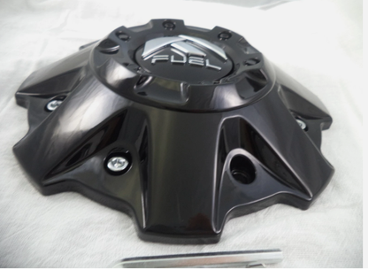 Fuel Wheels Gloss Black Center Cap # 1001-81GB (1 CAPS) NEW + BOLTS