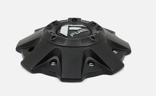 (1Pc) Fuel Matte Black Center Cap 8"OD 1-9/16"H Bolt-On Open-End, Closed-End 1001-81MB