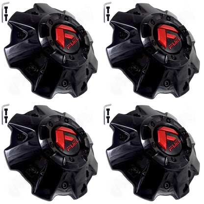 Fuel Offroad Wheels Gloss Black Custom Center Cap Caps # 1001-81GBQ (4 CAP) NEW!