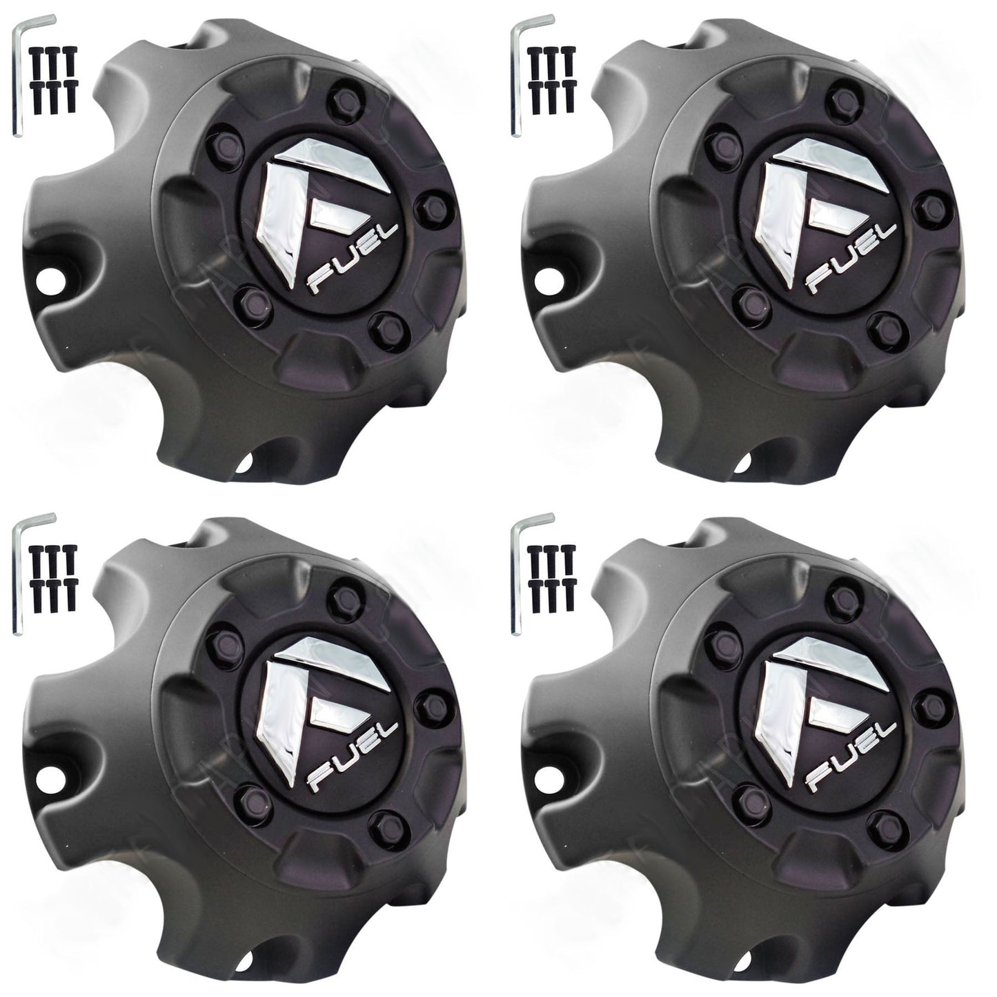 Fuel Offroad Wheels Flat Black Custom Wheel Center Caps # 1002-33B (4 CAP) NEW!