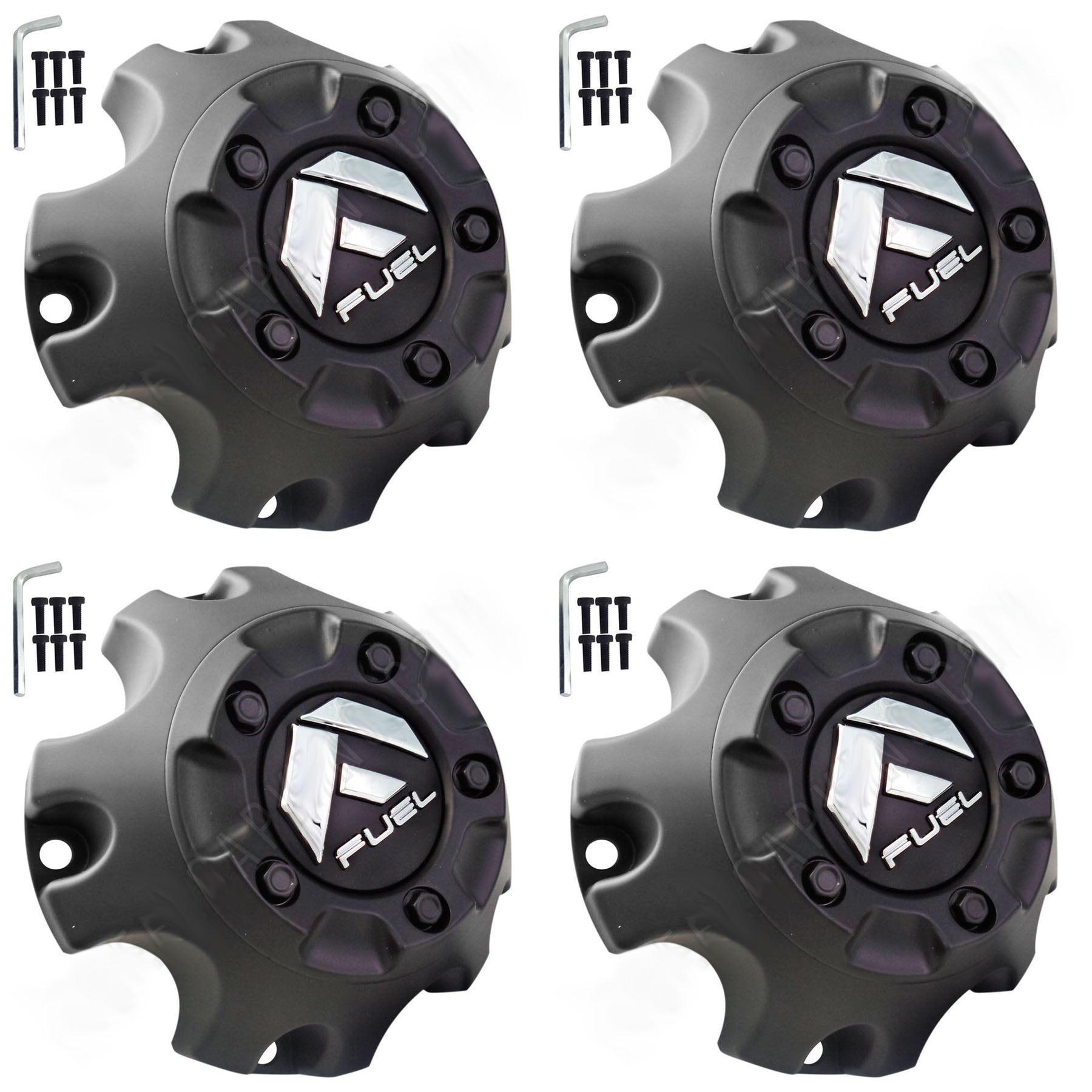 Fuel Offroad Wheels Flat Black Custom Wheel Center Caps # 1002-33B (4 CAP) NEW!