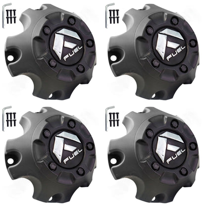 Fuel Offroad Wheels Flat Black Custom Wheel Center Caps # 1002-33B (4 CAP) NEW!