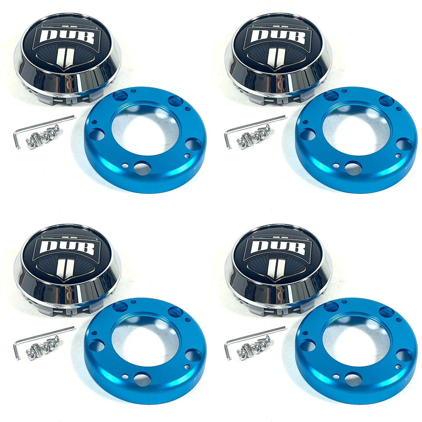 DUB Wheels 'Floater' Chrome Custom Wheel Center Cap # 1002-35-C (4 CAPS)