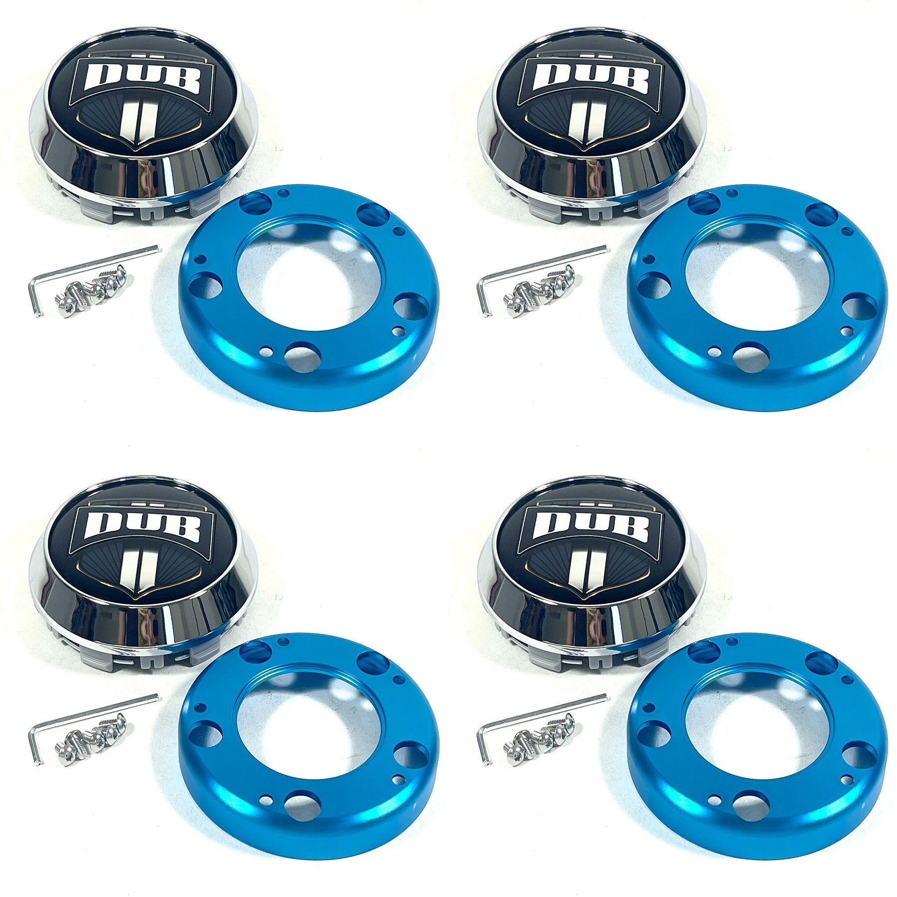 DUB Wheels 'Floater' Chrome Custom Wheel Center Cap # 1002-35-C (4 CAPS)