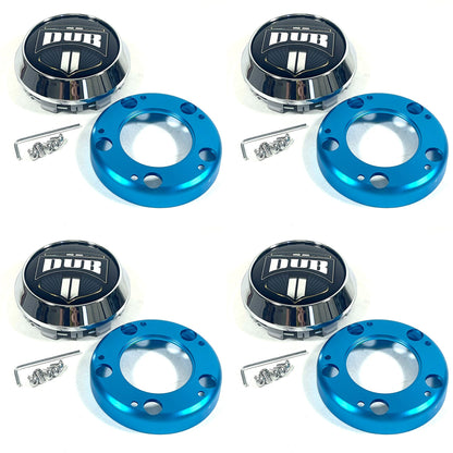 DUB Wheels 'Floater' Chrome Custom Wheel Center Cap # 1002-35-C (4 CAPS)