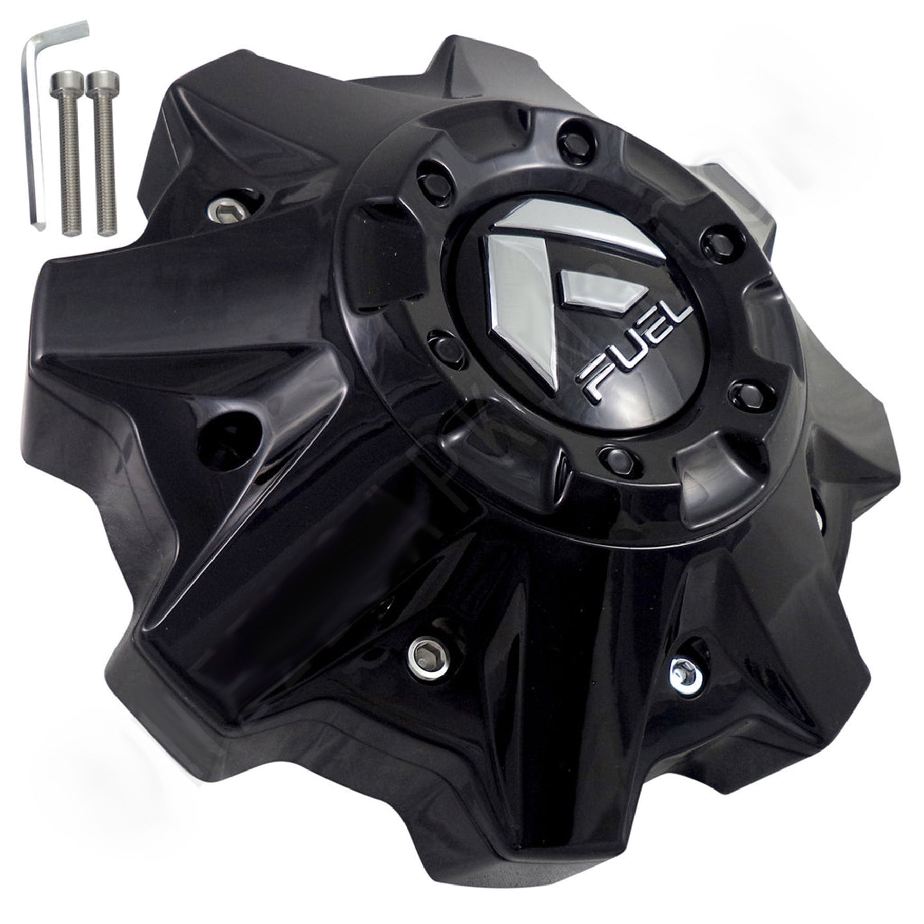Fuel Offroad Wheels Gloss Black Custom Center Cap Caps W/ Riser # 1002-49GB (4 CAPS) NEW