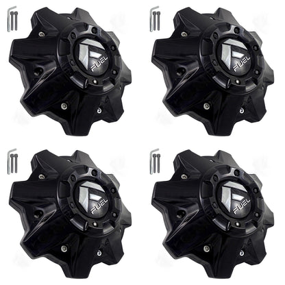 Fuel Offroad Wheel 8 LUG Gloss Black Wheel Center Cap Caps # 1002-53GB (4 CAPS) NEW