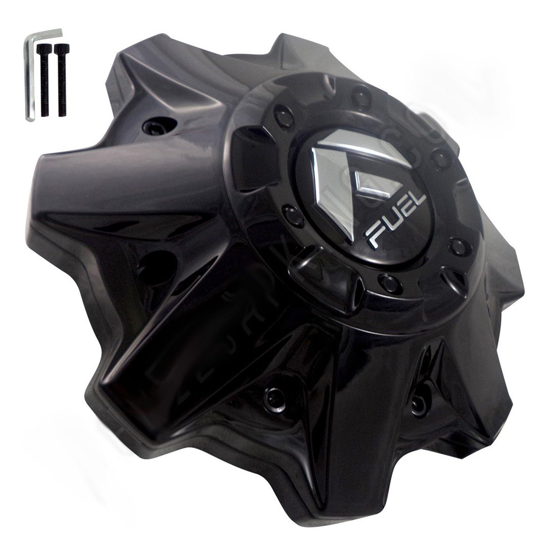 Fuel Offroad Wheel Gloss Black / Black Rivets Custom Wheel Center Cap 8 Lug # 1002-53GBR (1 CAP) NEW