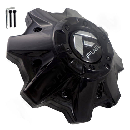 Fuel Offroad Wheel Gloss Black / Black Rivets Custom Wheel Center Cap 8 Lug # 1002-53GBR (1 CAP) NEW