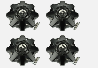 Fuel Off-Road Wheel Center Caps Set Of 4 Matte Black 1002-53-B M-477