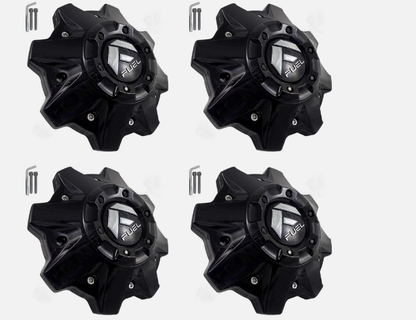 NEW Fuel Off Road Wheel Rim Center Cap Gloss Black 8 Lug 1002-53GB (4 CAP) BOLTS
