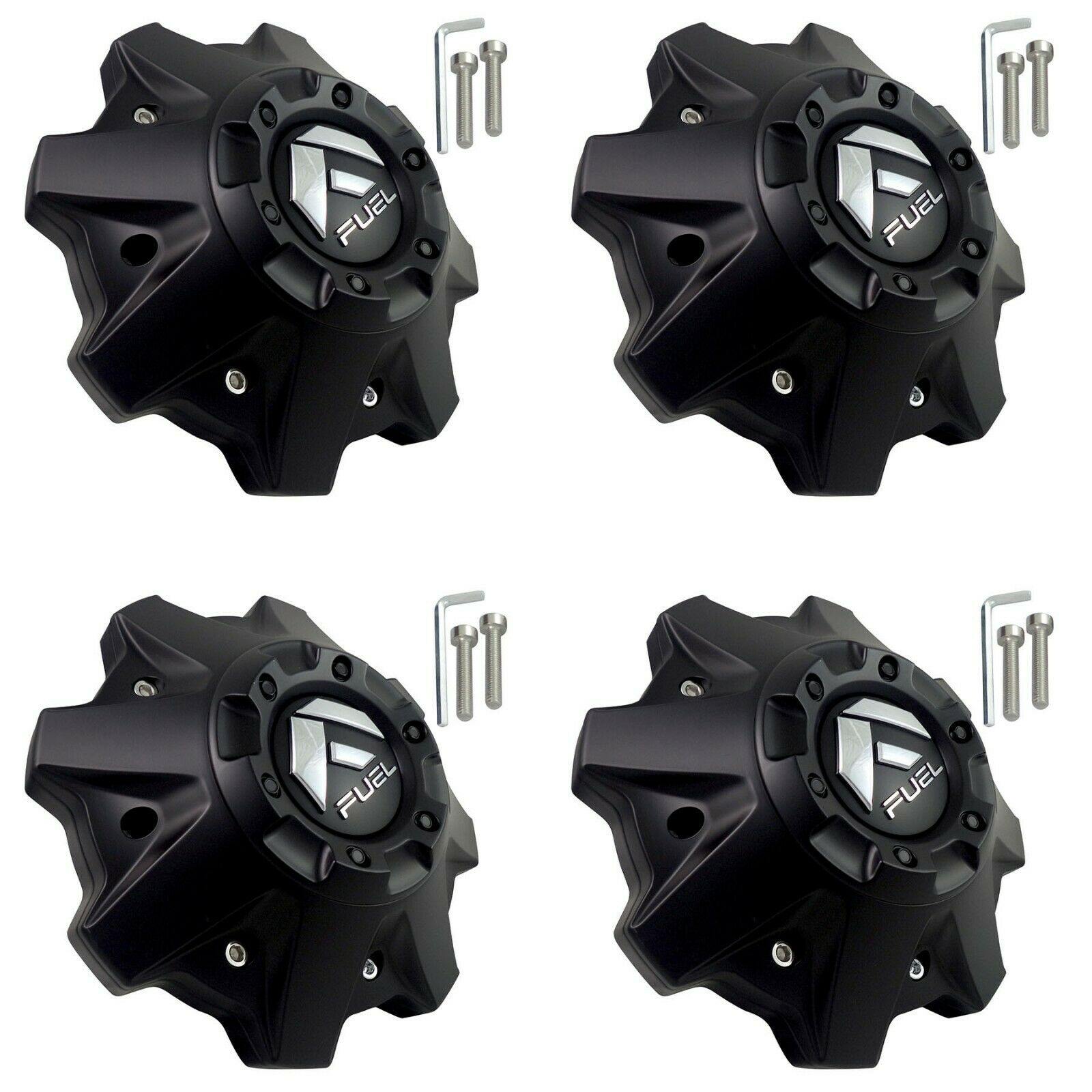 Fuel Offroad Wheel Flat Black 8-Lug Center Cap Caps 1002-53B (4 CAPS) NEW