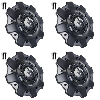 Fuel Off-Road Matte Black Wheel Center Cap 1002-79MBR (4 CAPS) + SCREWS