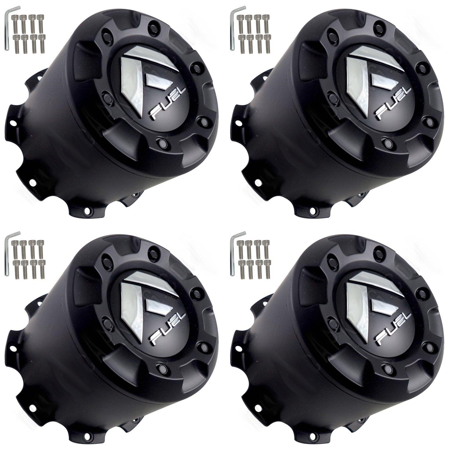 FUEL Offroad Wheels Flat Black Custom Wheel Center Cap Caps # 1003-28B (4 CAPS) NEW!