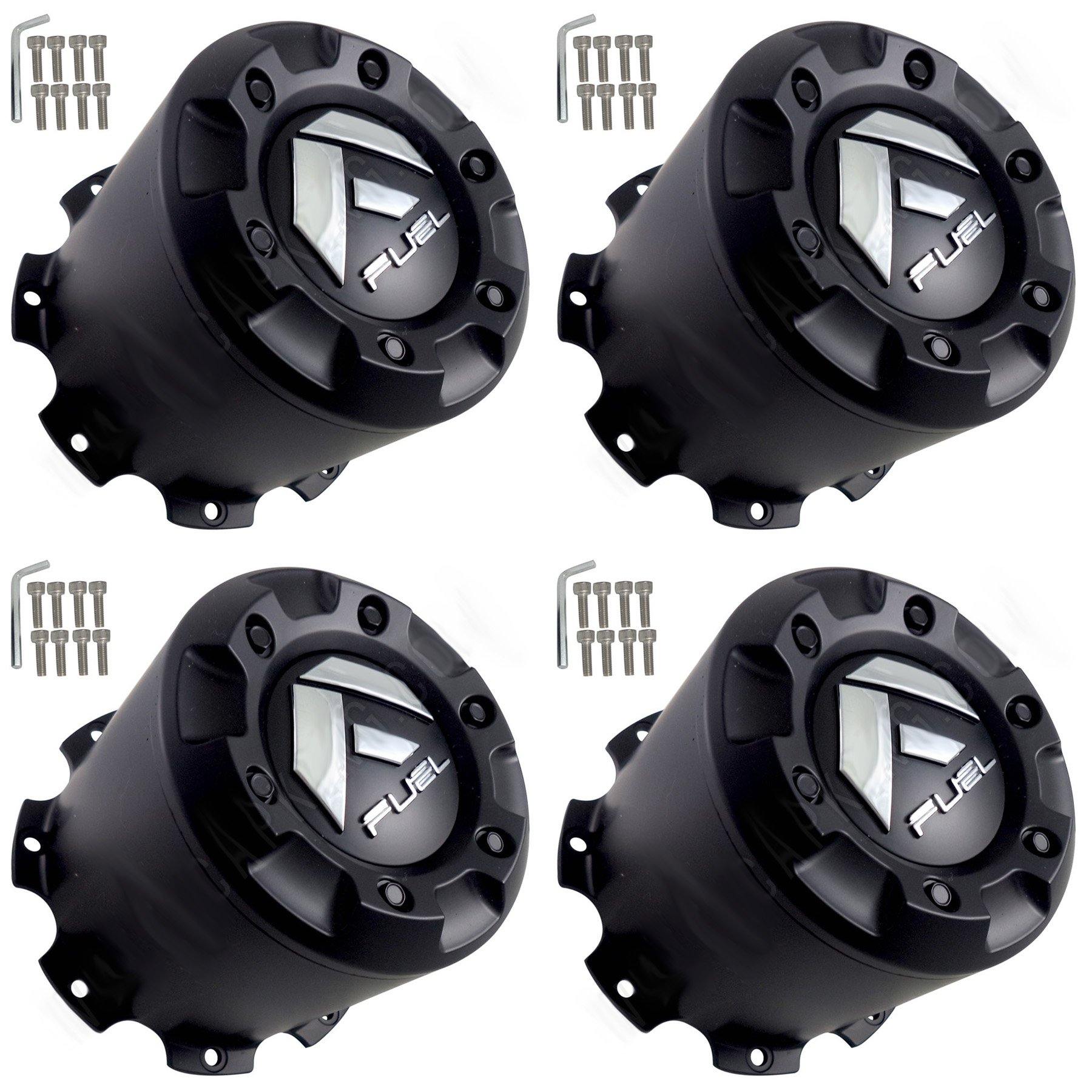 FUEL Offroad Wheels Flat Black Custom Wheel Center Cap Caps # 1003-28B (4 CAPS) NEW!