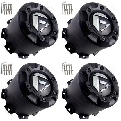 FUEL Offroad Wheels Flat Black Custom Wheel Center Cap Caps # 1003-28B (4 CAPS) NEW!