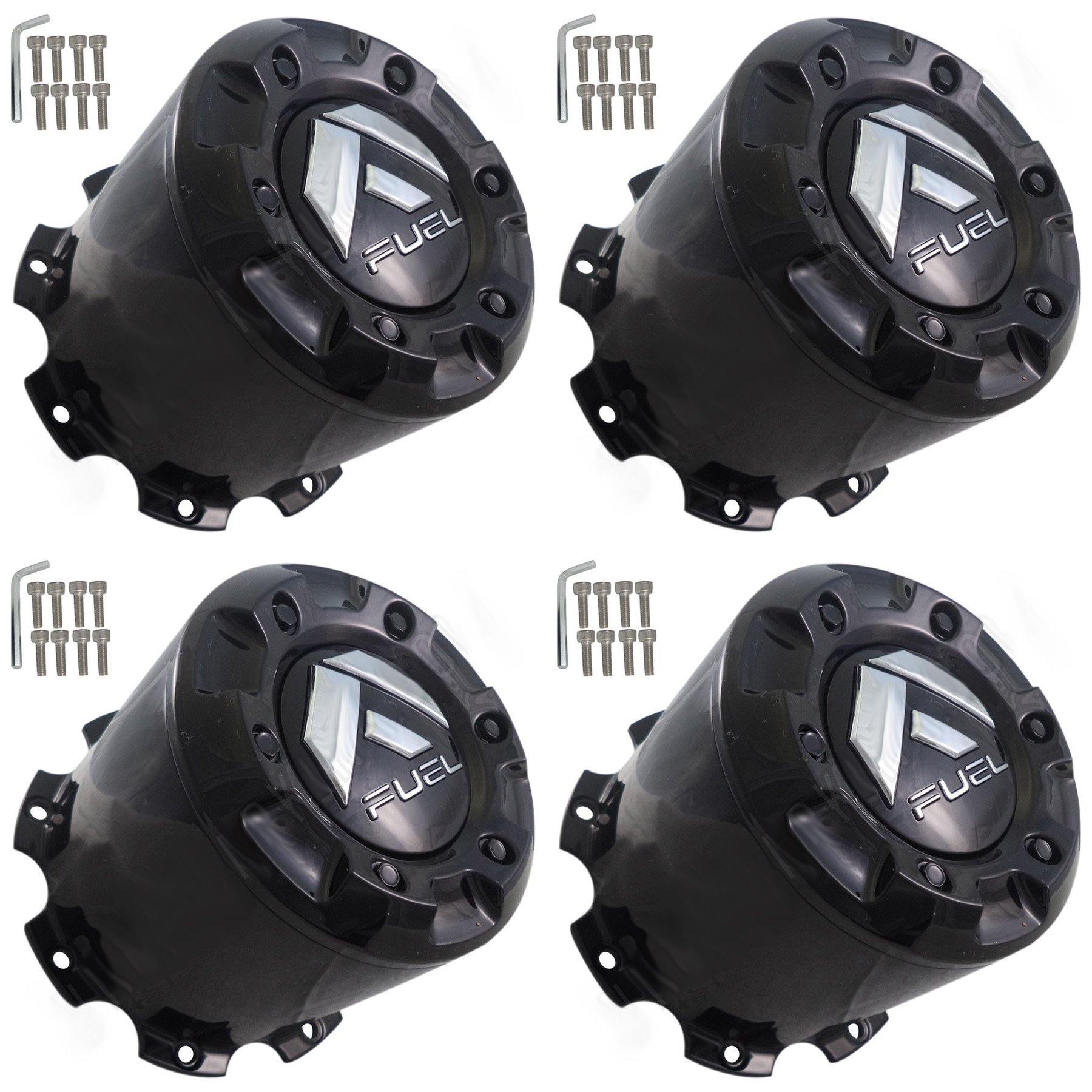 FUEL Offroad Wheels Gloss Black Custom Wheel Center Cap Caps # 1003-28GB (4 CAPS) NEW!