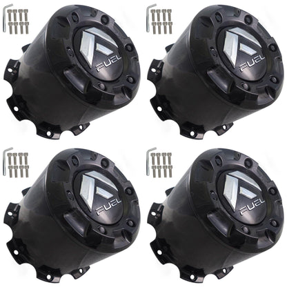 FUEL Offroad Wheels Gloss Black Custom Wheel Center Cap Caps # 1003-28GB (4 CAPS) NEW!