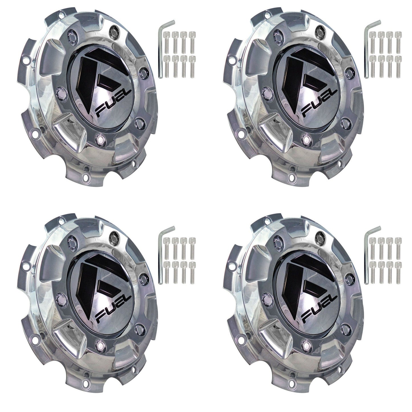 Fuel Offroad Wheels Chrome Custom Wheel Center Cap Caps # 1003-37 / 1002-41 (4 CAPS)