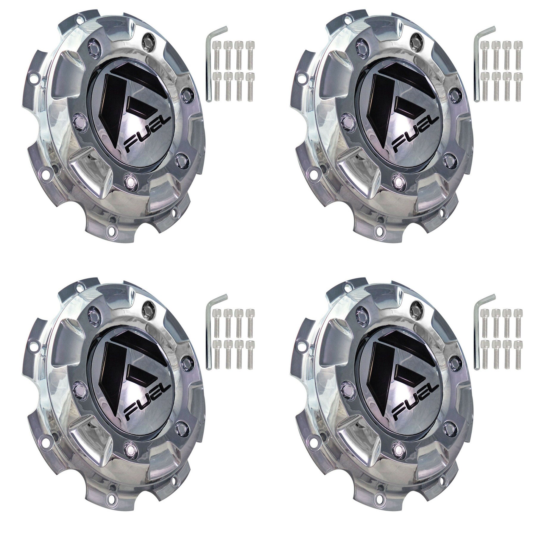 Fuel Offroad Wheels Chrome Custom Wheel Center Cap Caps # 1003-37 / 1002-41 (4 CAPS)