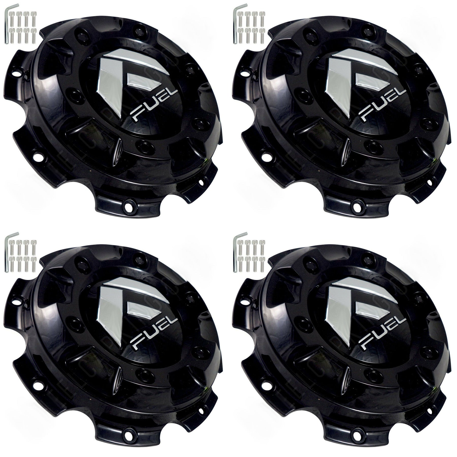 Fuel Offroad Wheels Gloss Black Custom Wheel Center Cap Caps # 1003-37 / 1002-41 (4 CAPS)