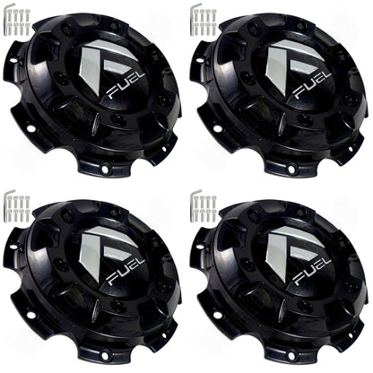 Fuel Offroad Wheels Gloss Black Custom Wheel Center Cap Caps # 1003-37 / 1002-41 (4 CAPS)