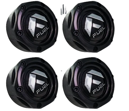 Set of four Fuel 1003-42GB gloss black wheel center caps with bolt