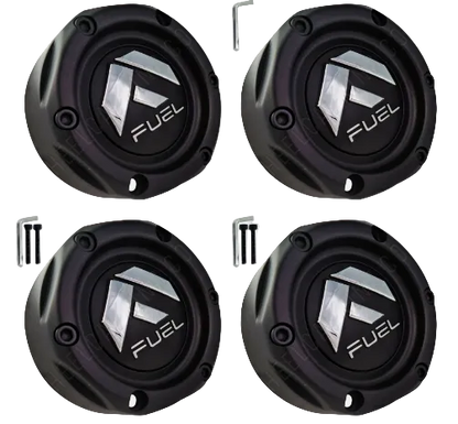 Set of four Fuel 1003-42MB flat black wheel center caps