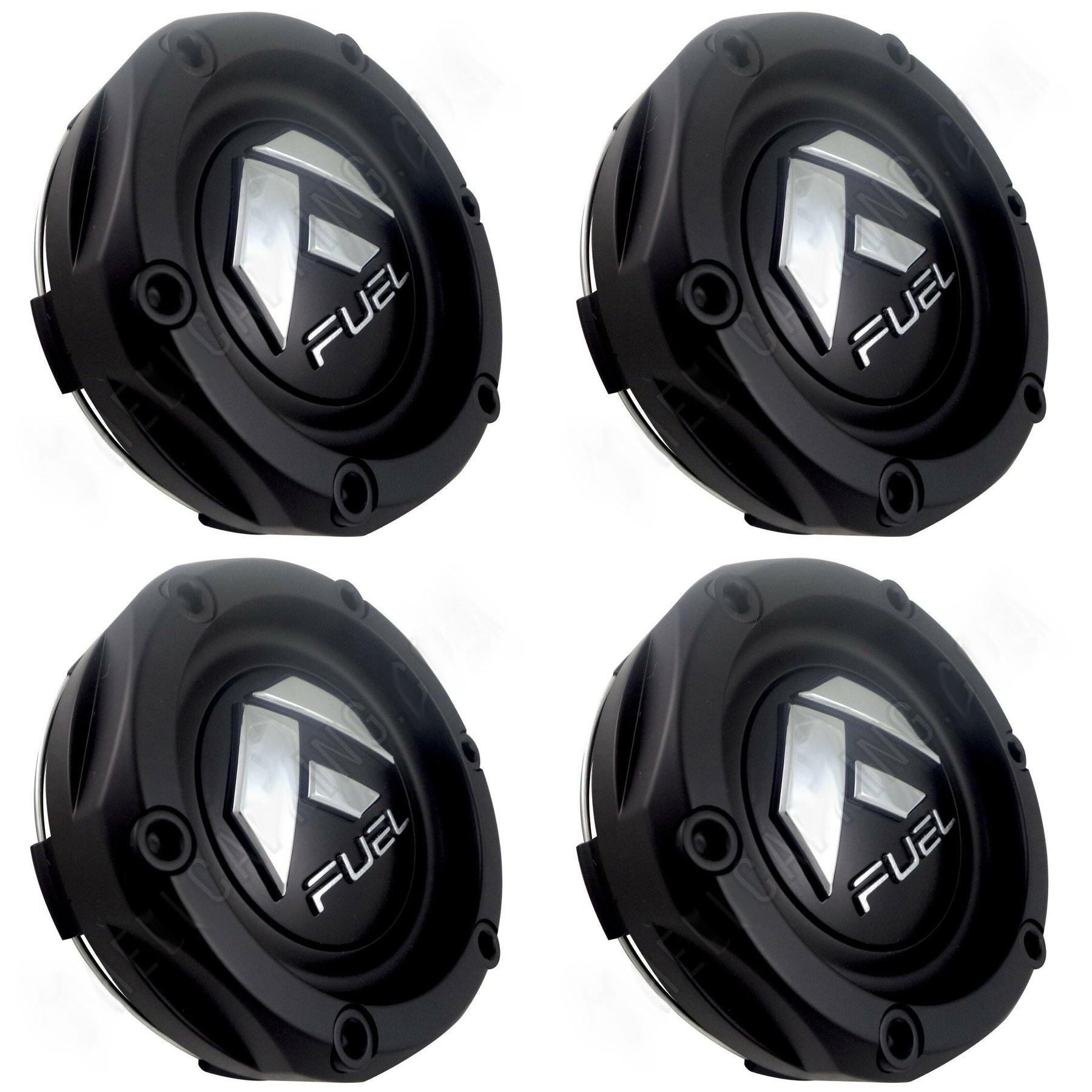 Fuel Wheels Flat Black Custom Wheel Center Cap # 1003-44B (4 CAPS)