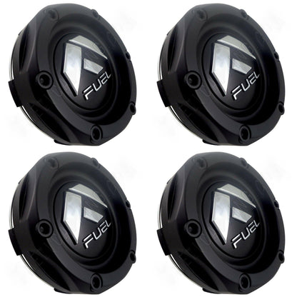 Fuel Wheels Flat Black Custom Wheel Center Cap # 1003-44B (4 CAPS)