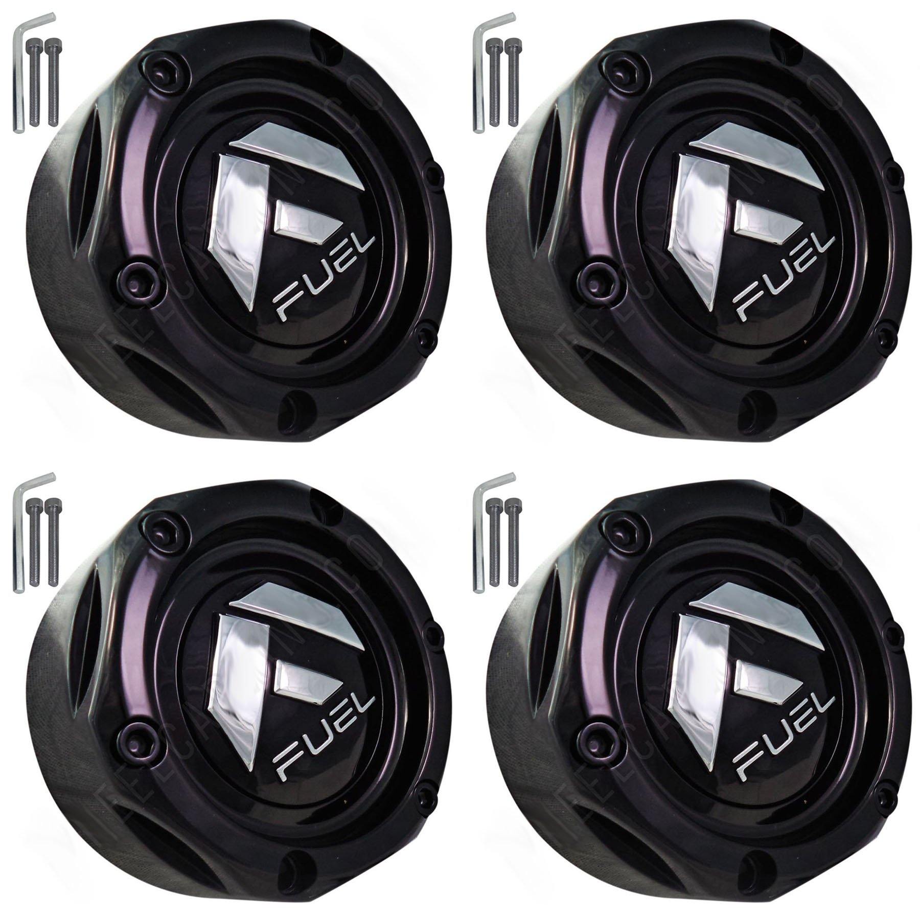 Fuel Offroad Wheels Gloss Black Custom Wheel Center Cap Caps # 1003-42GB (4 CAPS)