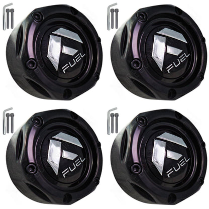 Fuel Offroad Wheels Gloss Black Custom Wheel Center Cap Caps # 1003-42GB (4 CAPS)