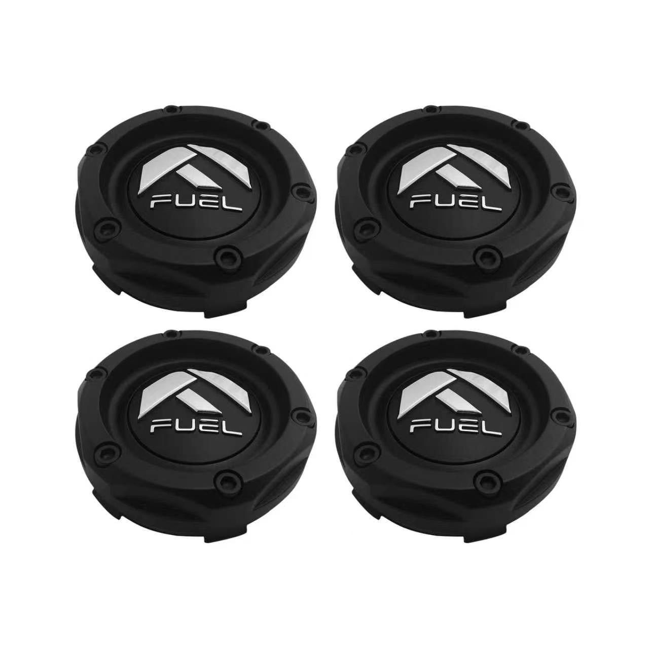 (4Pcs) Fuel Matte Black Snap In Wheel Center Cap 1003-46MB