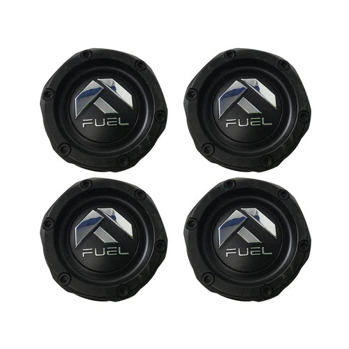 (4Pcs) Fuel Matte Black Snap In Wheel Center Cap 1003-46MB