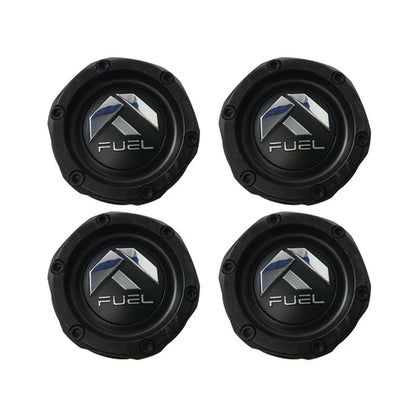 (4Pcs) Fuel Matte Black Snap In Wheel Center Cap 1003-46MB