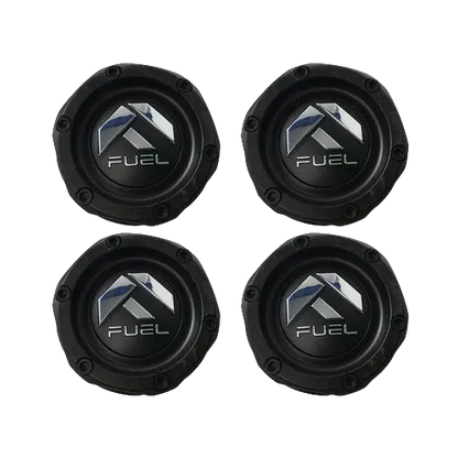 Set of four Fuel 1003-46MB matte black snap-in wheel center caps