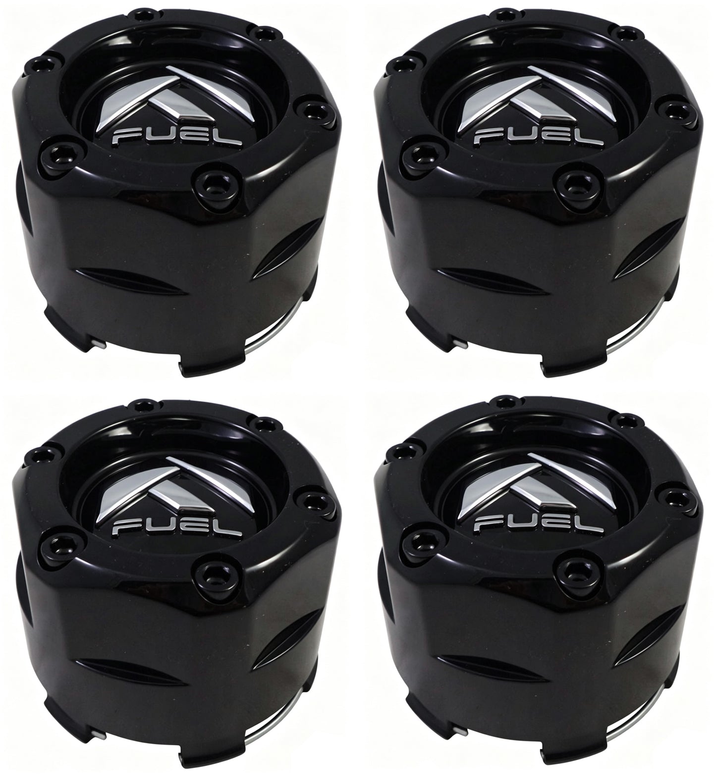 Fuel Wheels Gloss Black Custom Wheel Center Cap Caps # 1003-47GB NEW! (4Pcs)