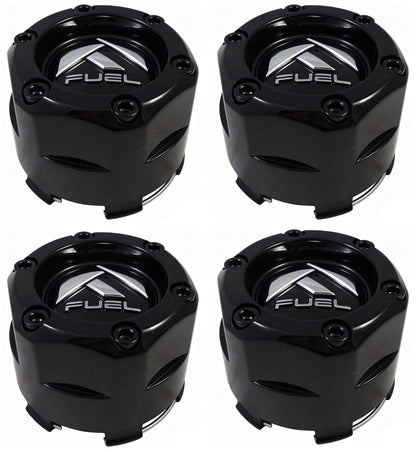 Fuel Wheels Gloss Black Custom Wheel Center Cap Caps # 1003-47GB NEW! (4Pcs)