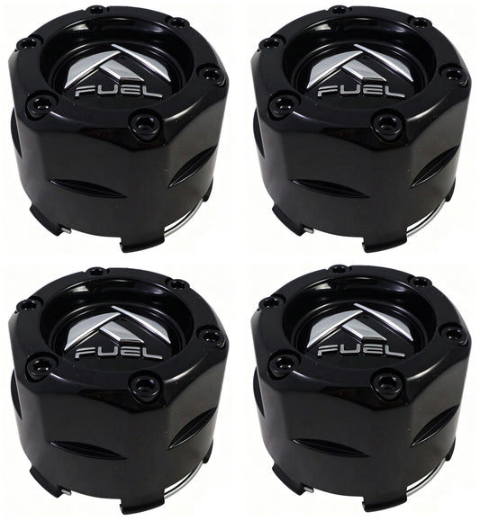 Fuel Wheels Gloss Black Custom Wheel Center Cap Caps # 1003-47GB NEW! (4Pcs)