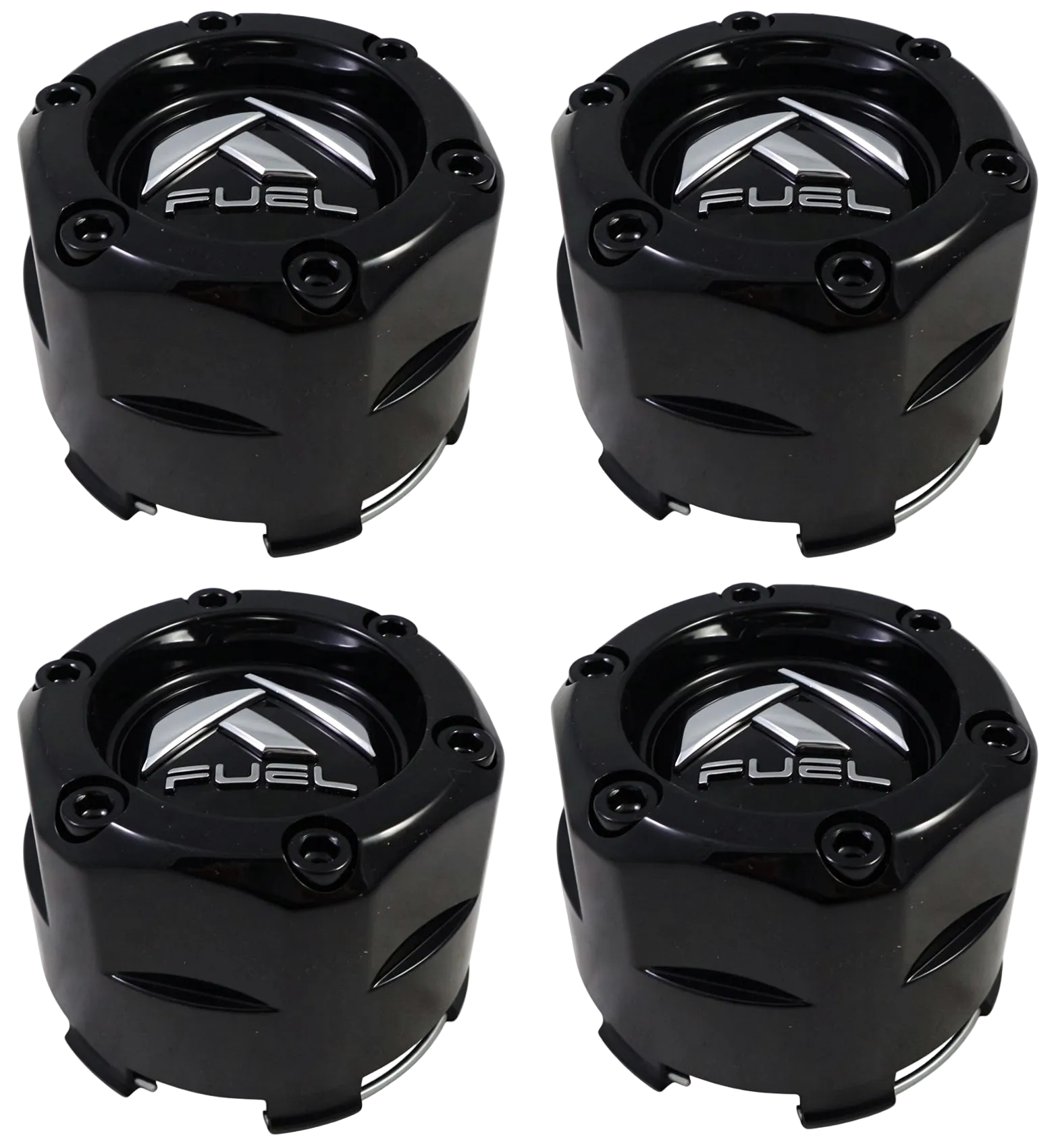 Set of four Fuel 1003-47GB gloss black wheel center caps