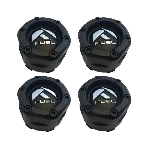 Set of four Fuel 1003-47MB matte black snap-in wheel center caps