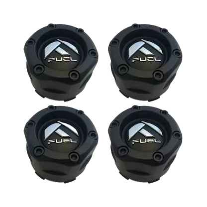 Set of four Fuel 1003-47MB matte black snap-in wheel center caps