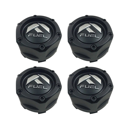 Fuel Wheels Flat Black Wheel Center Cap Caps # 1003-48MB (4 CAPS) NEW - SNAP IN