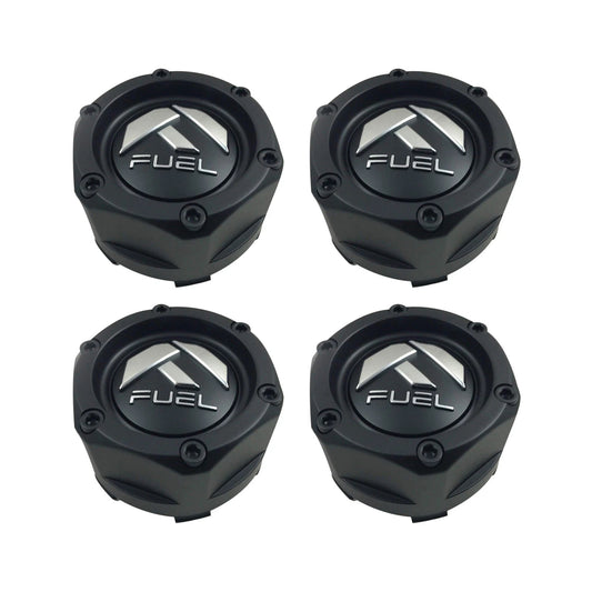Fuel Wheels Flat Black Wheel Center Cap Caps # 1003-48MB (4 CAPS) NEW - SNAP IN