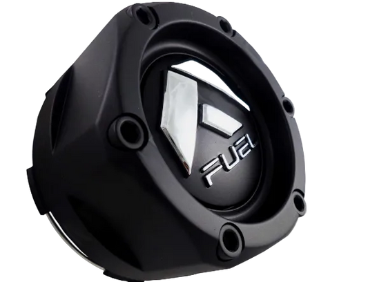 Front detail of Fuel 1003-48MB flat black wheel center cap
