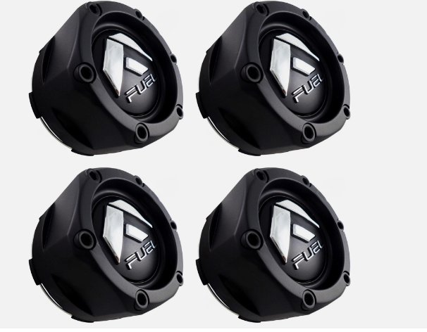 Fuel Wheels Flat Black Wheel Center Cap Caps # 1003-48MB (4 CAPS) NEW - SNAP IN